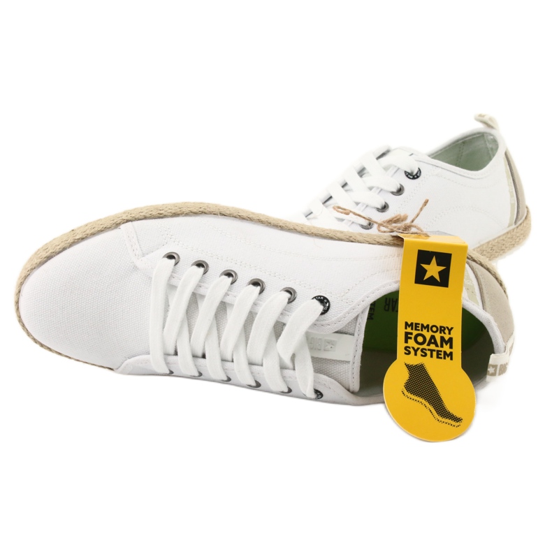 Herr espadriller Big Star 174155 spets vit brun 1
