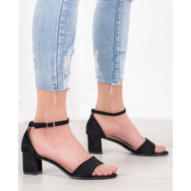 Seastar Bekväma högklackade sandaler svart 2