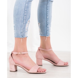 Seastar Bekväma högklackade sandaler rosa 2