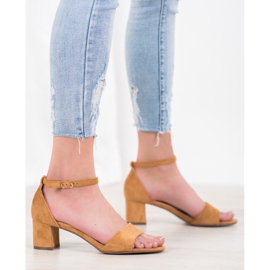 Seastar Bekväma högklackade sandaler brun 1