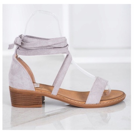 Knutna sandaler grå 2