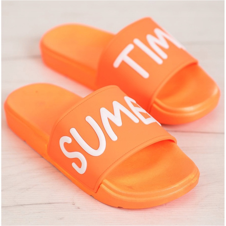 SHELOVET Gummi tofflor orange 2