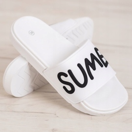 SHELOVET Gummi tofflor vit 1