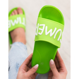 SHELOVET Gummi tofflor grön 1