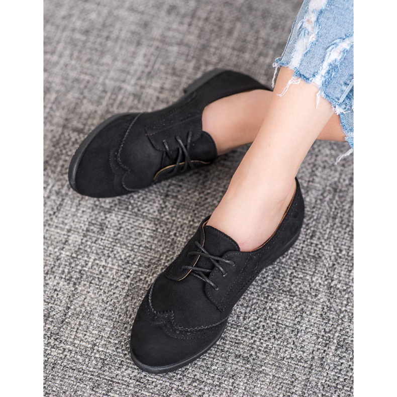 SHELOVET Klassiska mockaskor svart 1