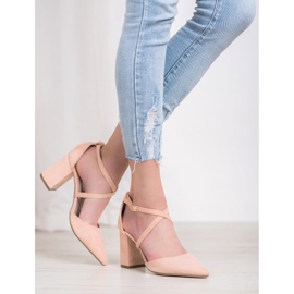 Diamantique Pumpar På En Pelare mångfärgad rosa 1