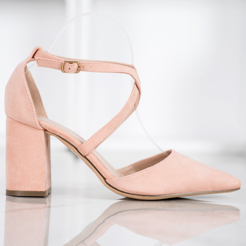 Diamantique Pumpar På En Pelare mångfärgad rosa 2