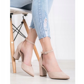 W. Potocki Mocka pumpar i Spitz beige 2