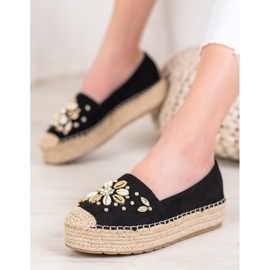Seastar Espadrilles med prydnader svart 2