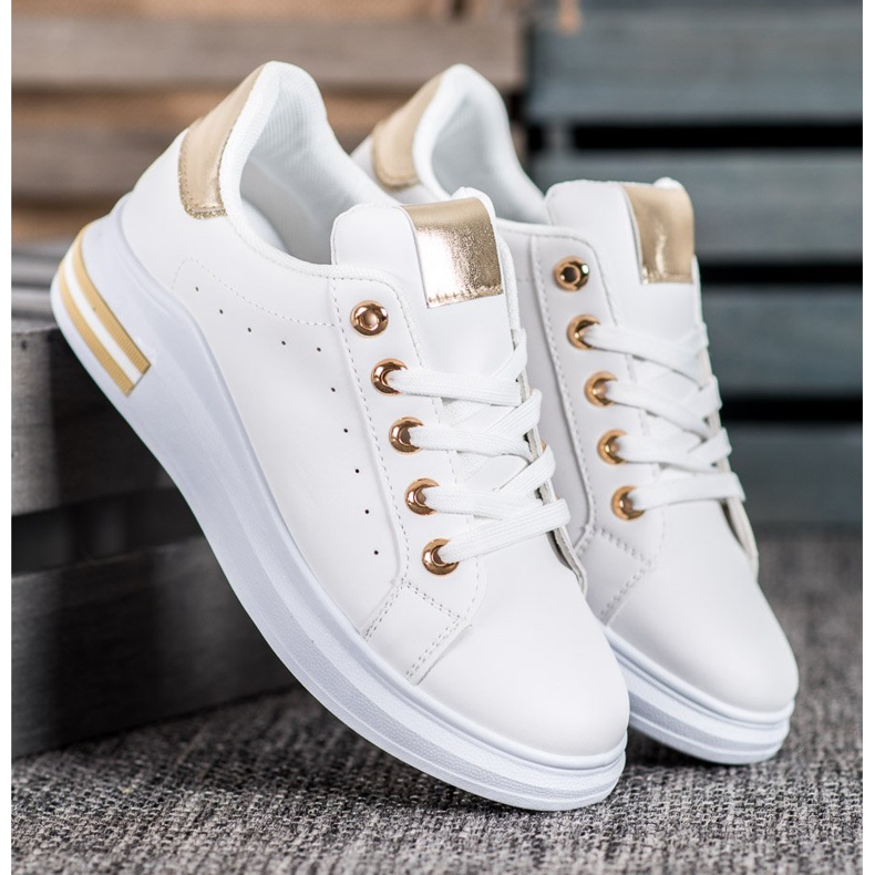 SHELOVET Trendiga sportskor vit 2