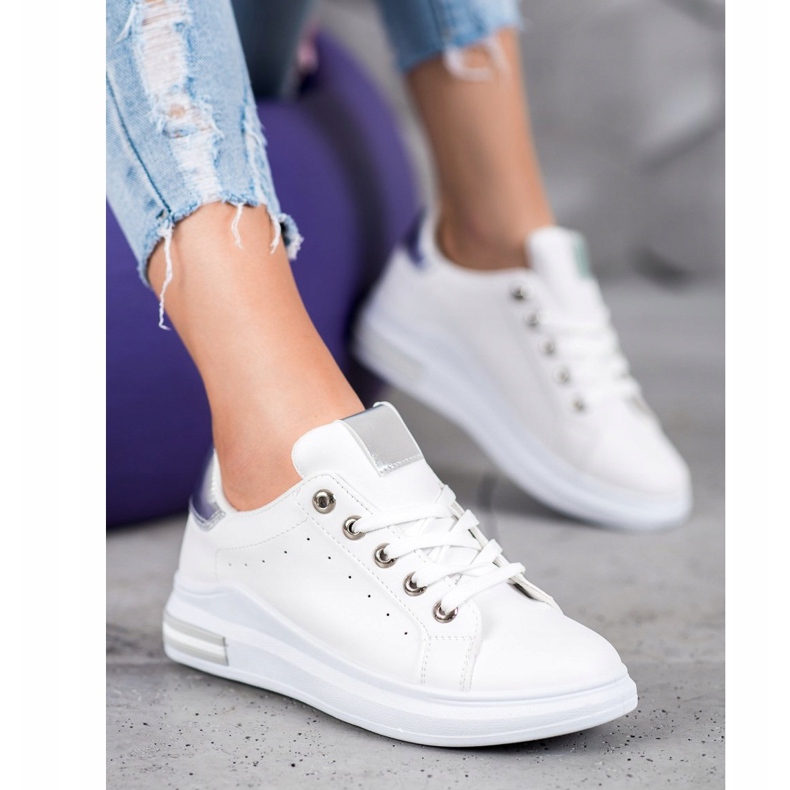 SHELOVET Trendiga sportskor vit 1