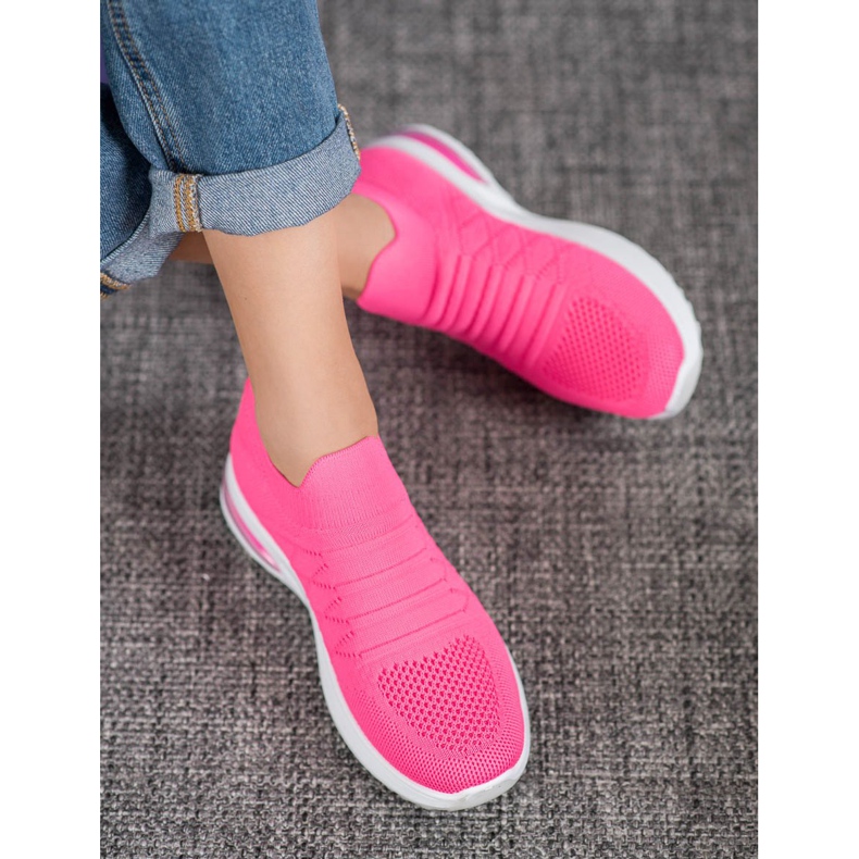 Diamantique Neon Slip-On skor rosa 2