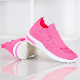 Diamantique Neon Slip-On skor rosa 1