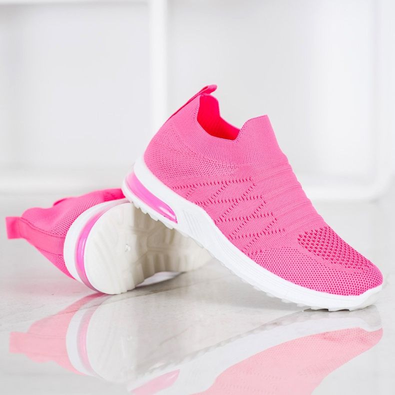 Diamantique Neon Slip-On skor rosa 1