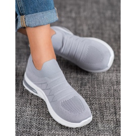 Diamantique Grå slip-on skor 1