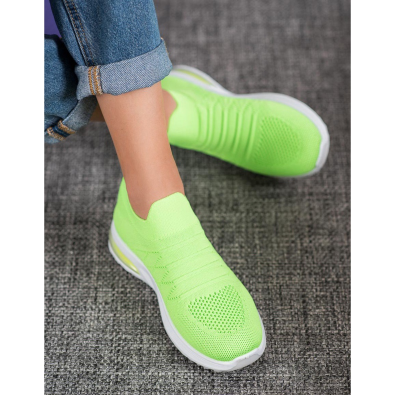 Diamantique Gröna slip-on skor 2