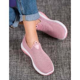 Diamantique Slip-on sportskor rosa 1