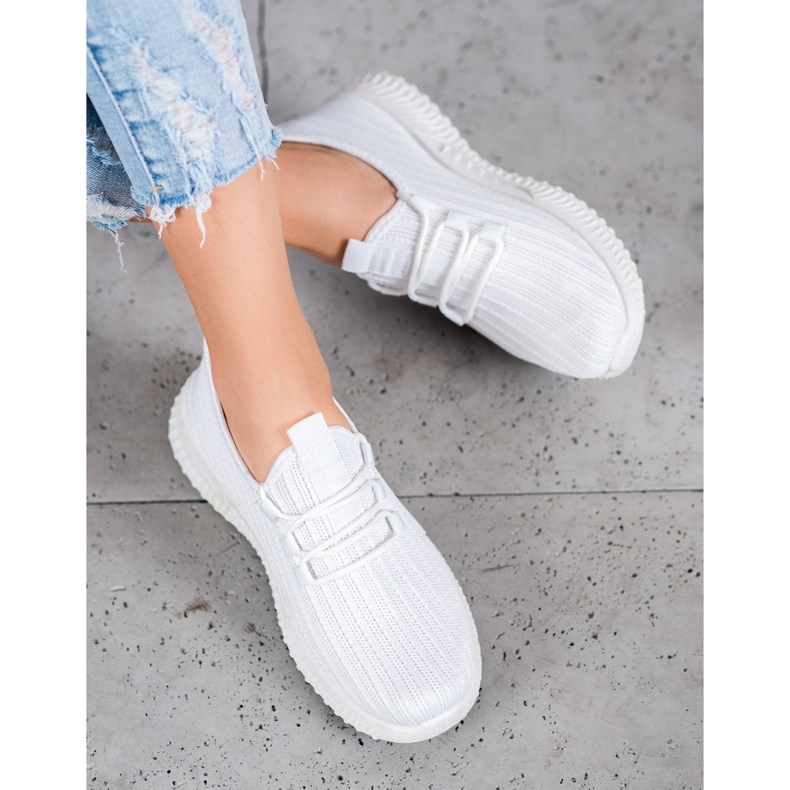 SHELOVET Textil sportskor vit 1