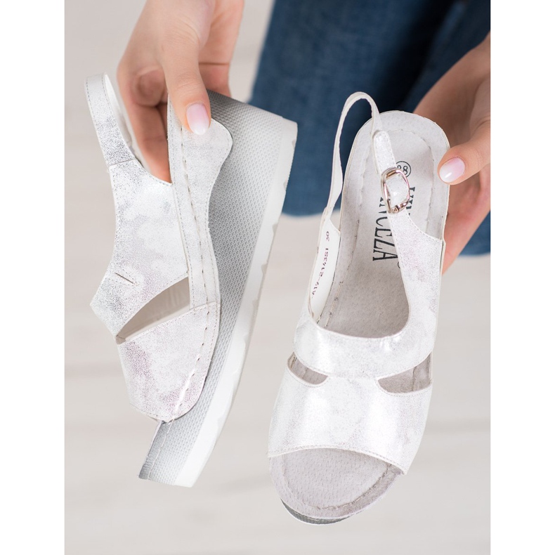 VINCEZA Sandaler med kil grå 1