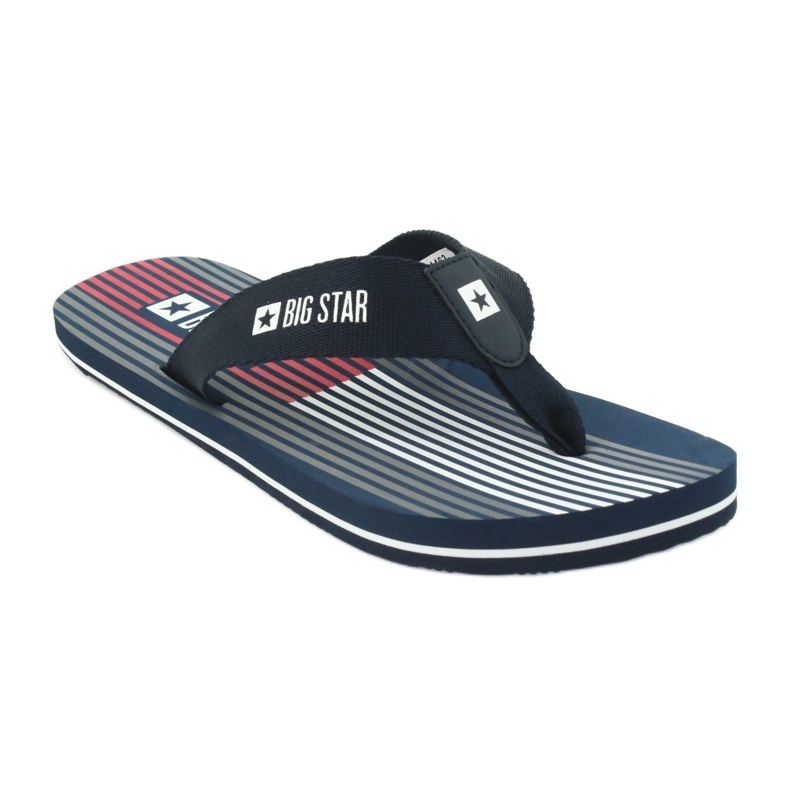 Big Star 174463 herr marinblå tofflor vit röd 1