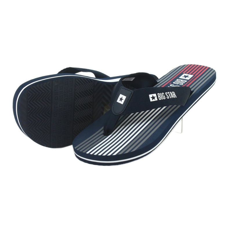 Big Star 174463 herr marinblå tofflor vit röd 3