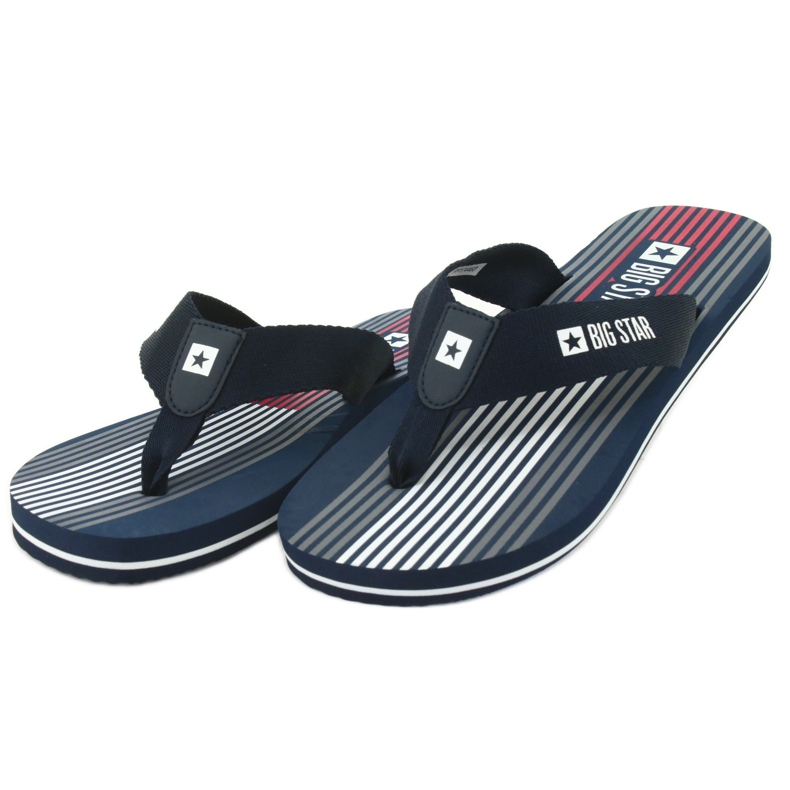 Big Star 174463 herr marinblå tofflor vit röd 2