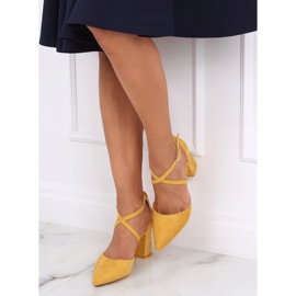 Pumpar med höga klackar skär honung LY9153-5 Gul 1