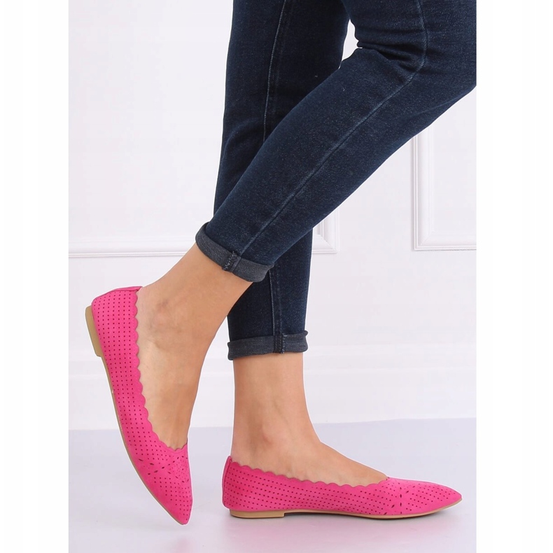 Fuchsia openwork ballerinas NK18P Fushia rosa 1