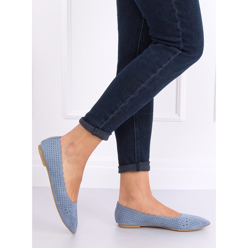 Blå öppnad ballerina NK18P Blå 1