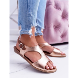 Lätta gyllene Kongito -sandaler 1