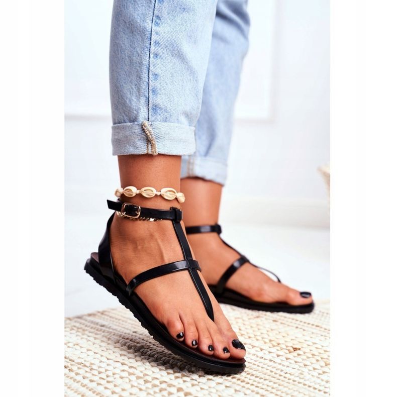 Lu Boo Sandaler Romans, japanska Lento Black svart 1