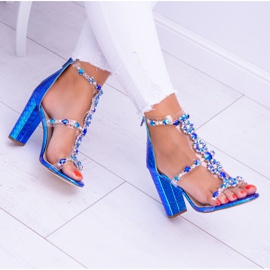 Lu Boo Cubic Zirconia bensinsandaler Taylor mångfärgad 1