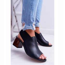 Sandaler på en bar Laura Messi 1919 Läder Svart Grehno 1