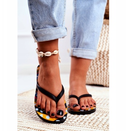 Lu Boo | Pin-up Black Aztec Havanna flip-flops mångfärgad 2