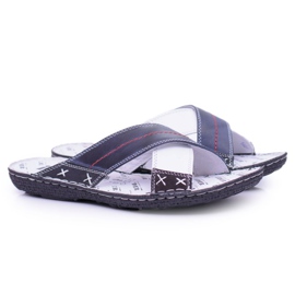 Iguana Marinblått Lätt Läder Herr Tofflor Okej 1