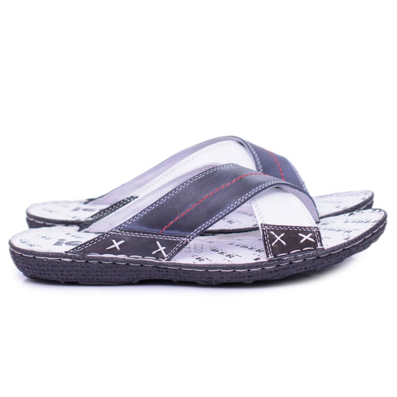 Iguana Marinblått Lätt Läder Herr Tofflor Okej 2