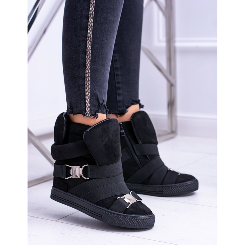 Dam Sneakers Lu Boo med elastiska band Svarta pumpar 1