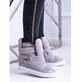 Lu Boo -sneakers för kvinnor med elastiska band Grå pumps 1