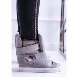 Lu Boo -sneakers för kvinnor med elastiska band Grå pumps 2