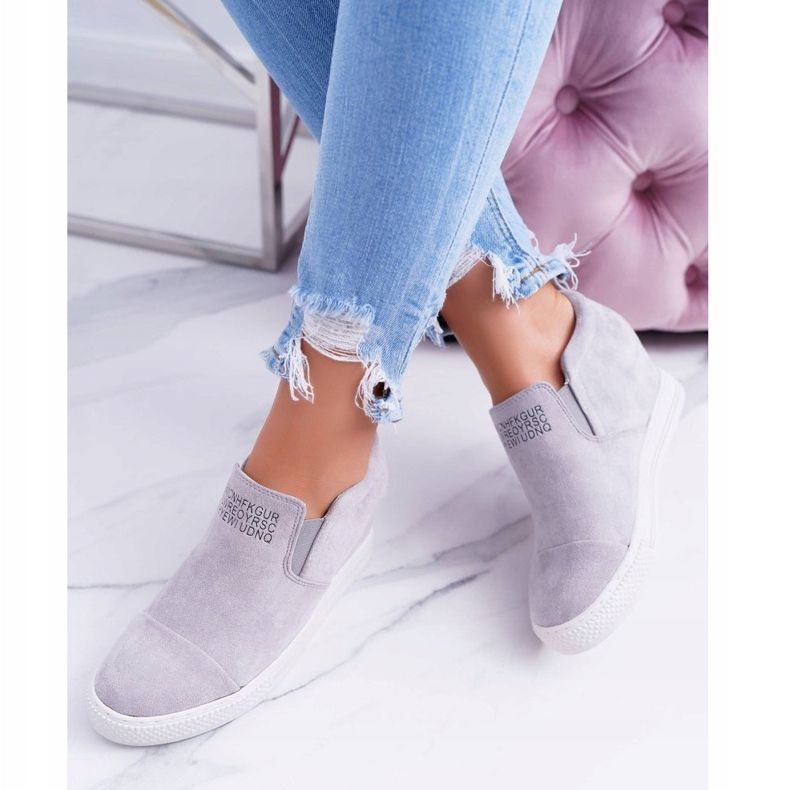 Dam Snekers Sneakers Lu Boo Slip Grey Kaori grå 2