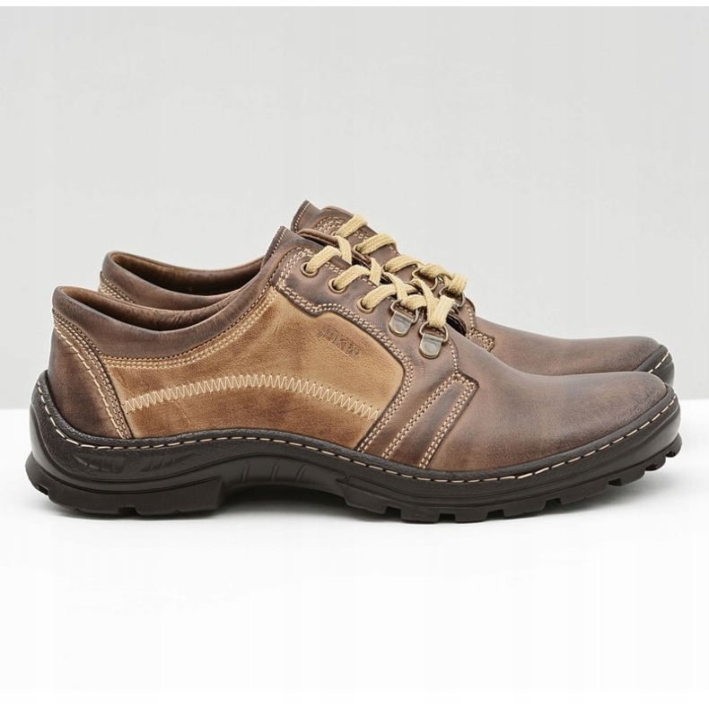 Joker Favello klassiska läderbruna Brogues för män 2