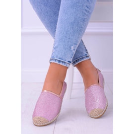 Lu Boo Glitter Rosa Espadrilles Slip On Miravet för kvinnor 1