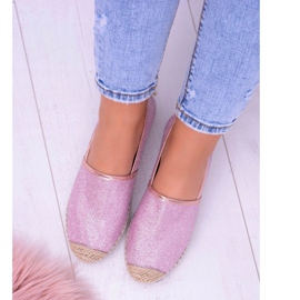 Lu Boo Glitter Rosa Espadrilles Slip On Miravet för kvinnor 2