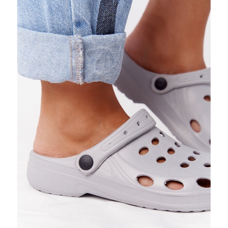 Flameshoes Grå Eva Tofflor med skum för kvinnor 2