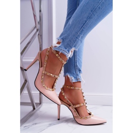 Dam Vices höga klackar, lackerat pulver med Valenti Jets dubbar rosa 2