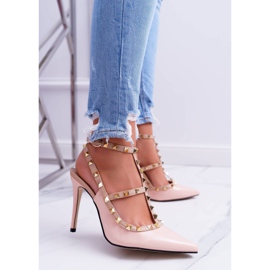 Dam Vices höga klackar, lackerat pulver med Valenti Jets dubbar rosa 1