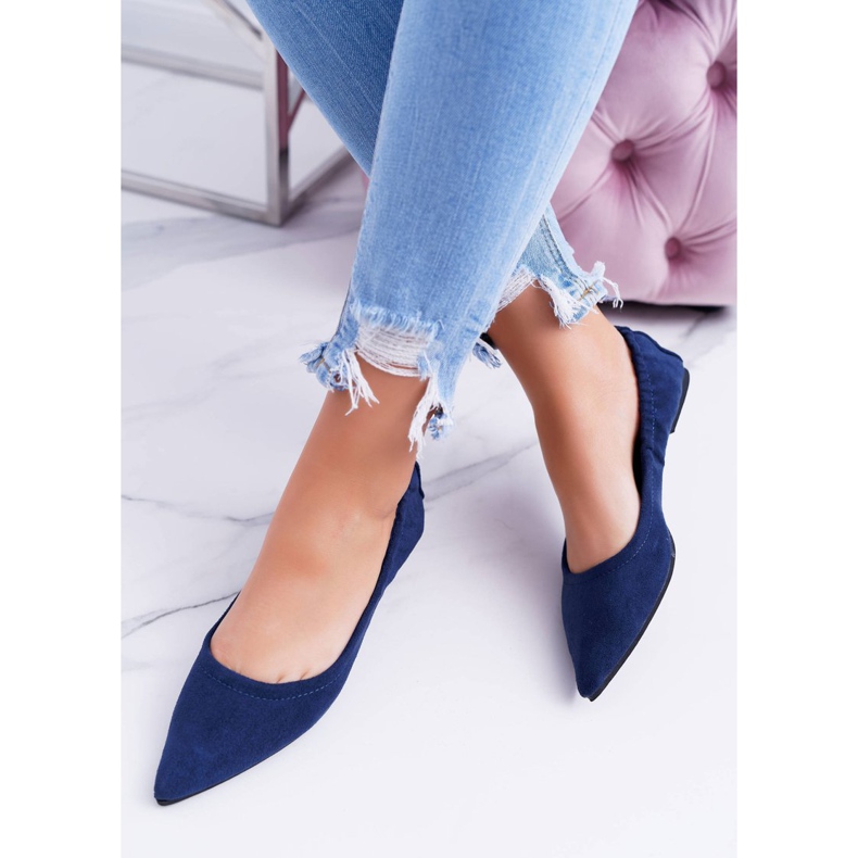 Lu Boo Marinblå Ballerinas ögonblick med avtagbar rosett 2