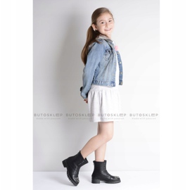 Lu Boo Svarta barnstövlar med Cubic Zirconia Pu LittleCarrie 2