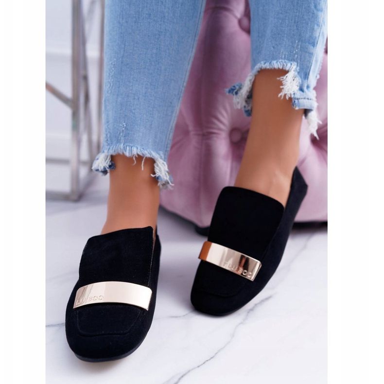 Dam Loafers Guldmärke Svart Lordsy Lu Boo Harlem 2