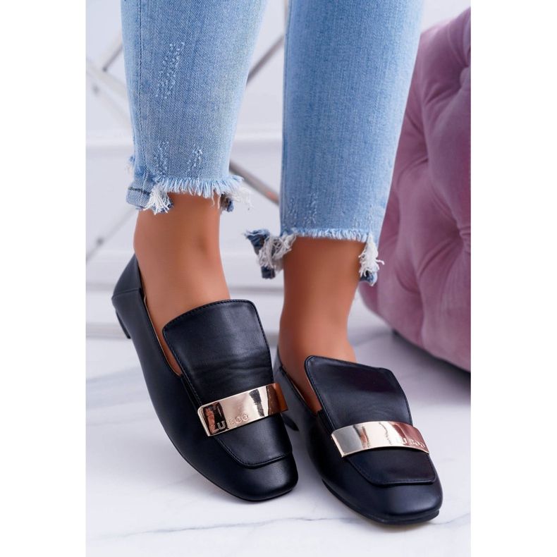 Dam Loafers Lu Boo Black Grain With a tallrik Harlem svart 1